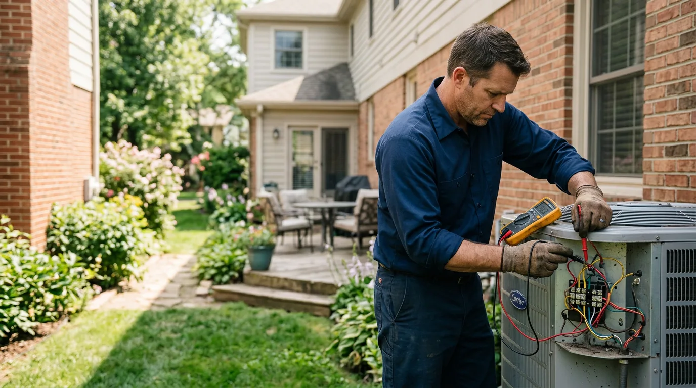 HVAC technician working near Elsmore, KS